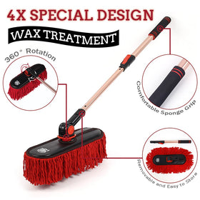 RIDE KINGS handle rotated to 180 degrees demonstrating angle adjustment and cleaning control
