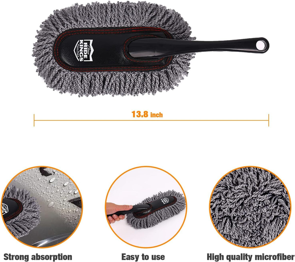 RIDE KINGS multi-angle brush head detail showing adjustable cleaning angles