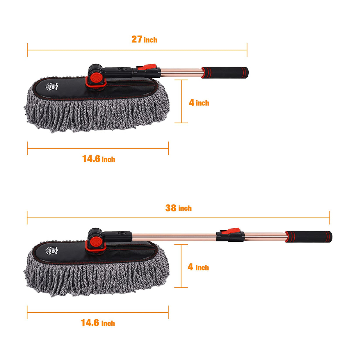 RIDE KINGS small head close-up showing microfiber texture and precision cleaning