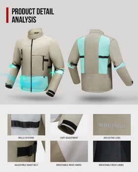 RIDEIRON EVA back protector detail offering removable spine cushioning for safety
