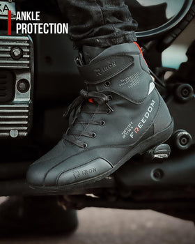 RIDEIRON heel and ankle reinforcement improving stability and safety