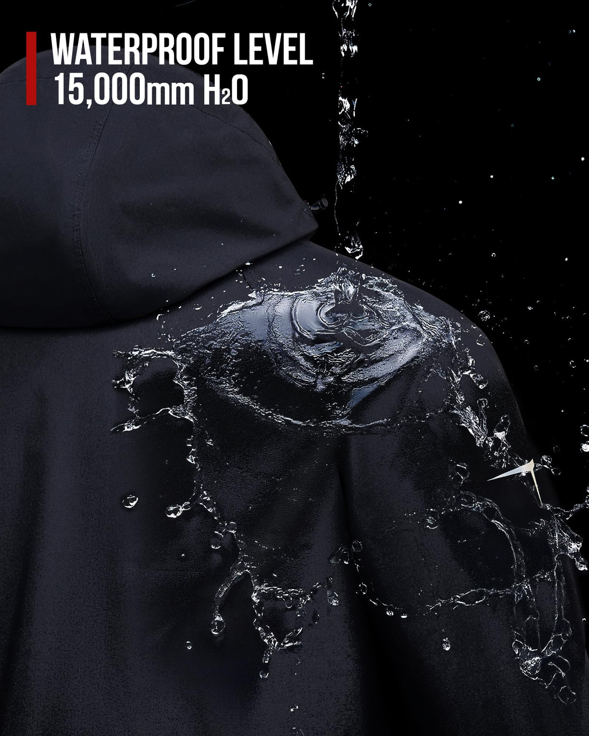 RIDEIRON hood and collar detail offering adjustable fit and rain seal