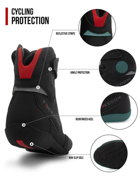 RIDEIRON reflective accents visible at night for increased visibility