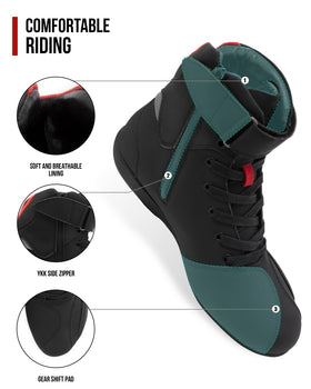 RIDEIRON side zipper and Velcro detail for fast secure fastening