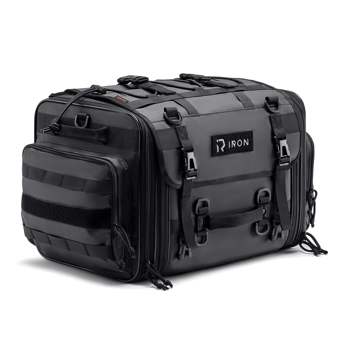 RIDEIRON tail bag front overview showing compact profile and capacity