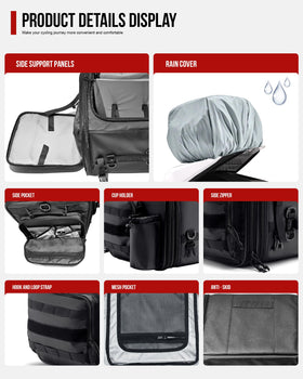 RIDEIRON MOLLE and patch panel for attachments and personalization