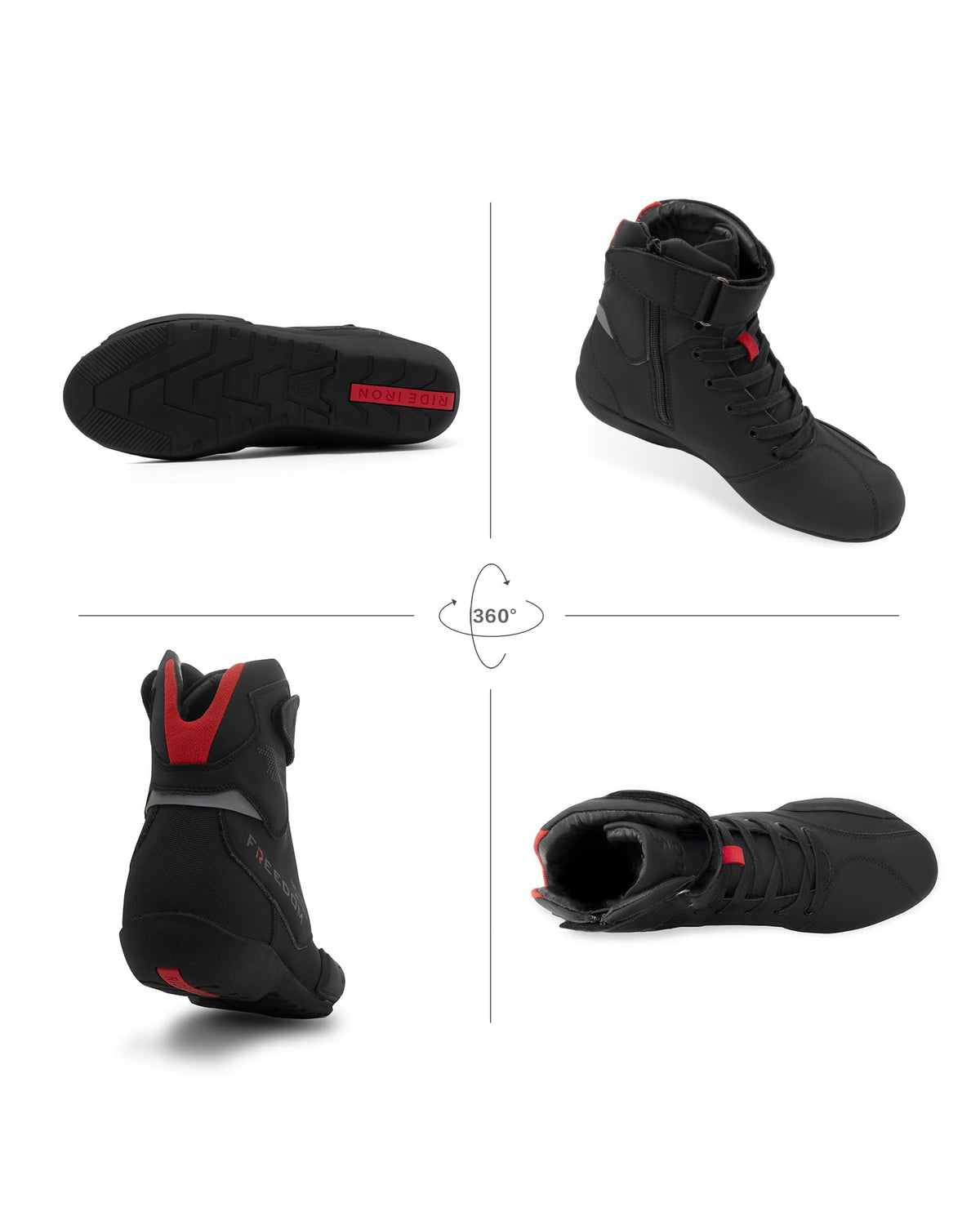 RIDEIRON toe switching pad close-up enhancing abrasion resistance