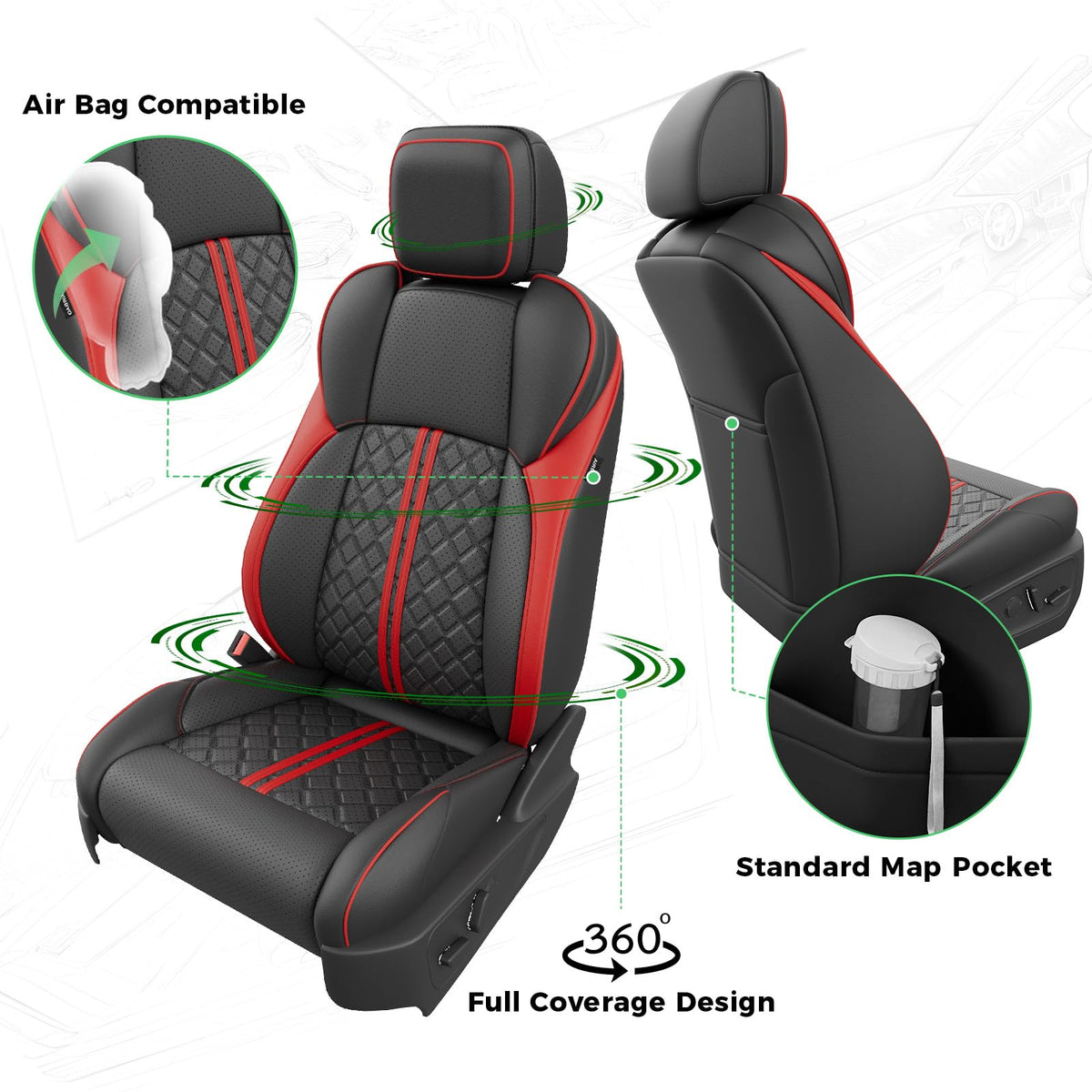 RIDEPOSH console and armrest cover detail showing seamless integration and protection