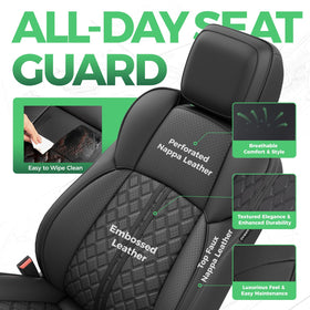 RIDEPOSH embossed faux-leather close-up highlighting premium texture and durability