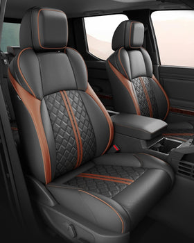 RIDEPOSH front seat full set installed in Tacoma showing tailored fit and clean look