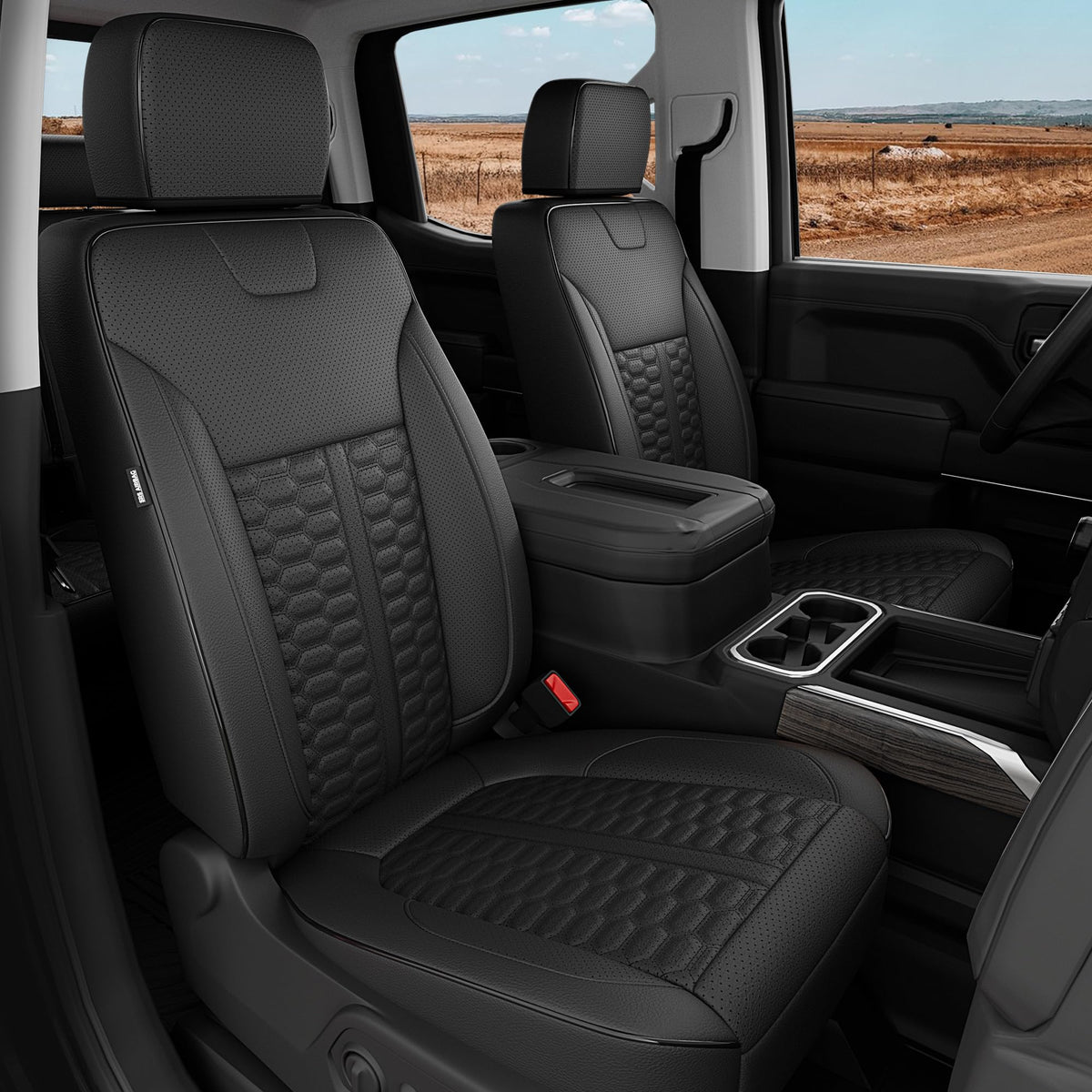 RIDEPOSH front seats full view showing tailored fit and clean look