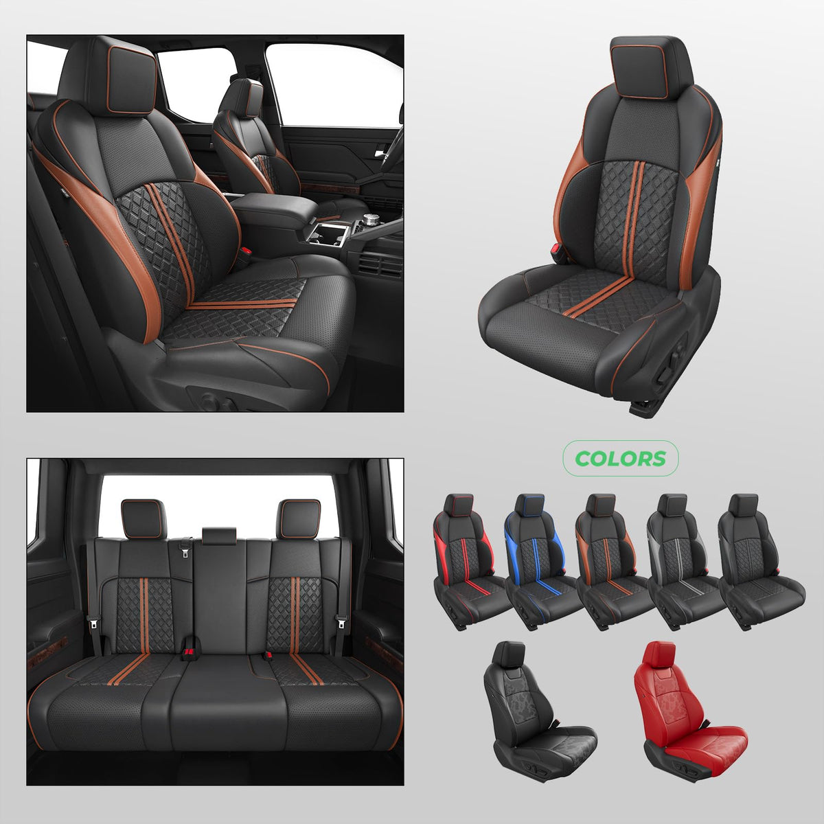 RIDEPOSH interior lifestyle shot of Tacoma parked showcasing upgraded cabin style