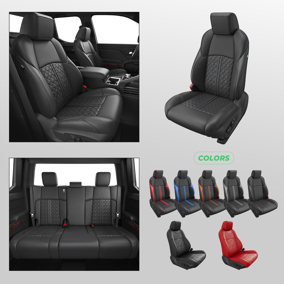 RIDEPOSH lifestyle shot of Tacoma interior showing elevated cabin style