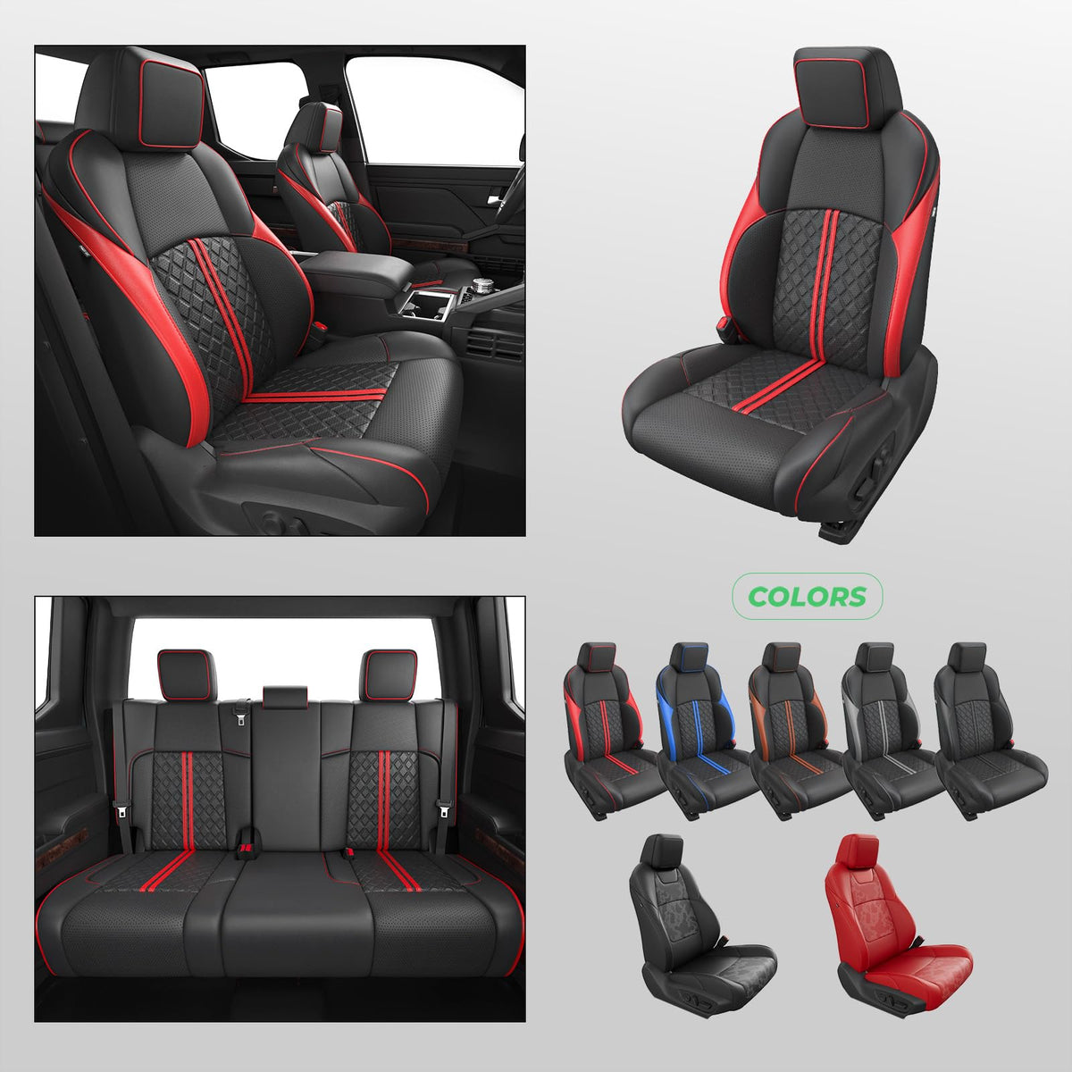 RIDEPOSH truck interior lifestyle shot highlighting stylish, protected Tacoma cabin