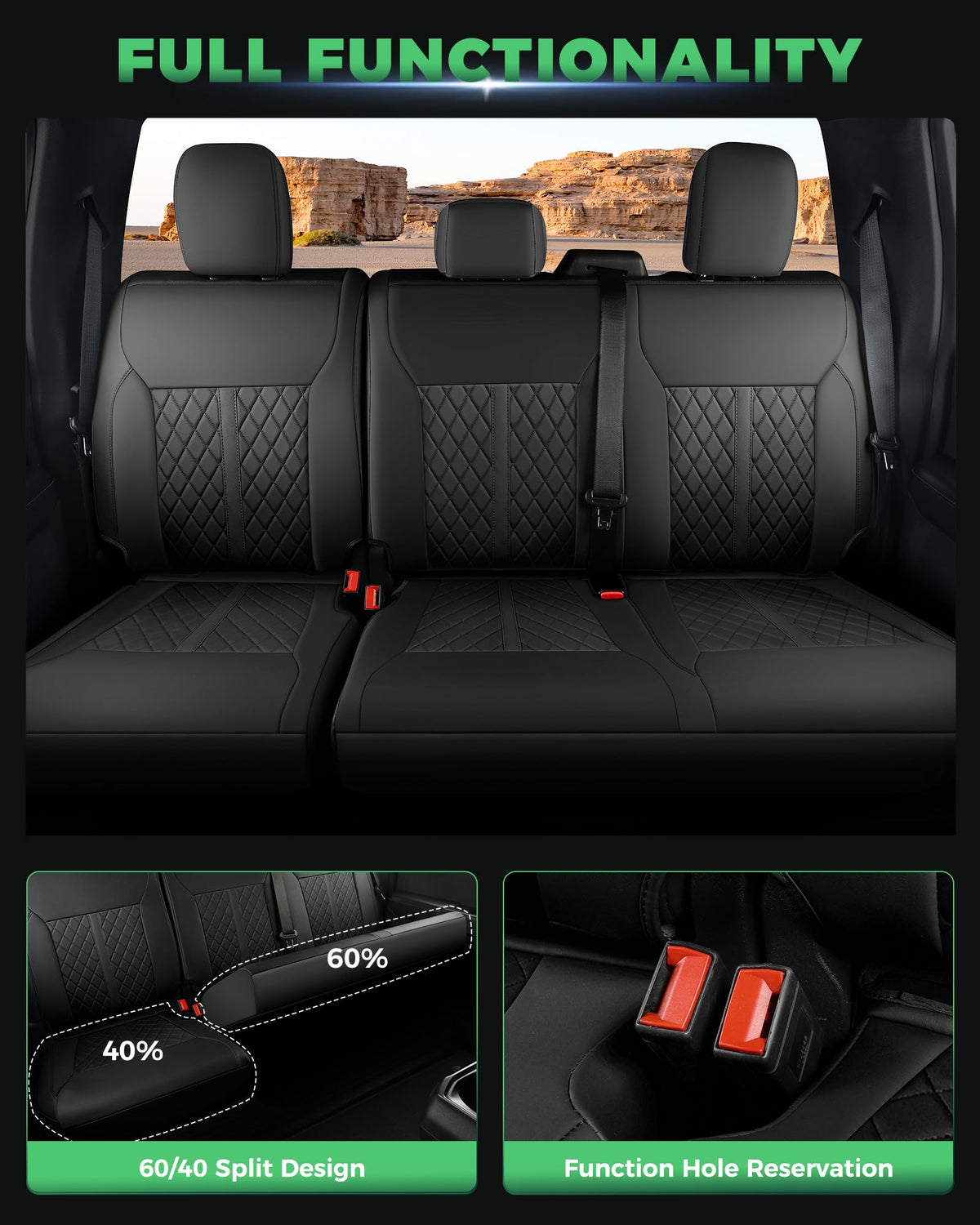RIDEPOSH seat back organizer detail adding storage convenience
