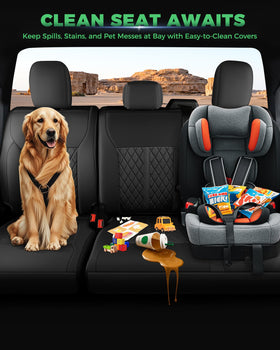 RIDEPOSH seat belt and airbag access preserving safety features