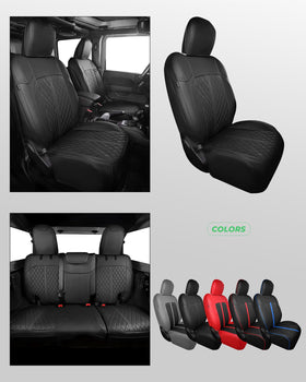 RIDEPOSH scale comparison showing precise custom fit for Wrangler seats