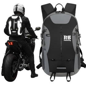 riderbag front view showing hi-viz panels and secure fit for safer riding
