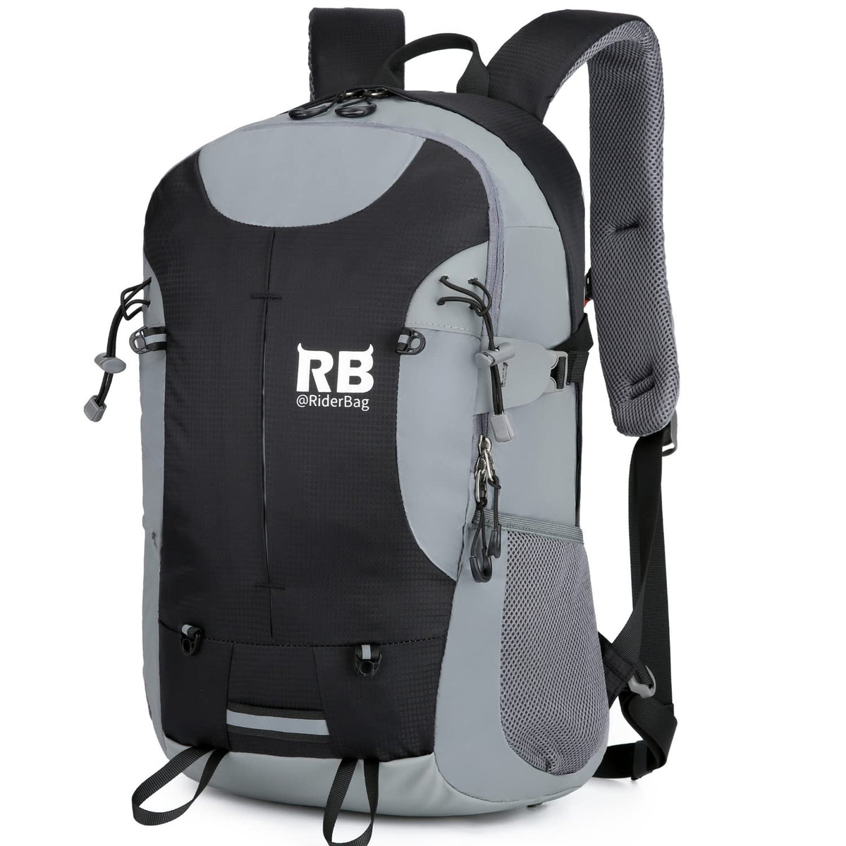 riderbag open laptop compartment protecting device and organizing gear