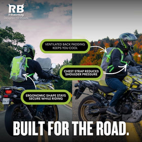 riderbag reinforced base detail for durability and protection against wear