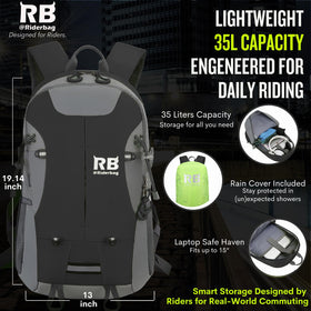 riderbag adjustable strap and buckle for a custom, stable fit