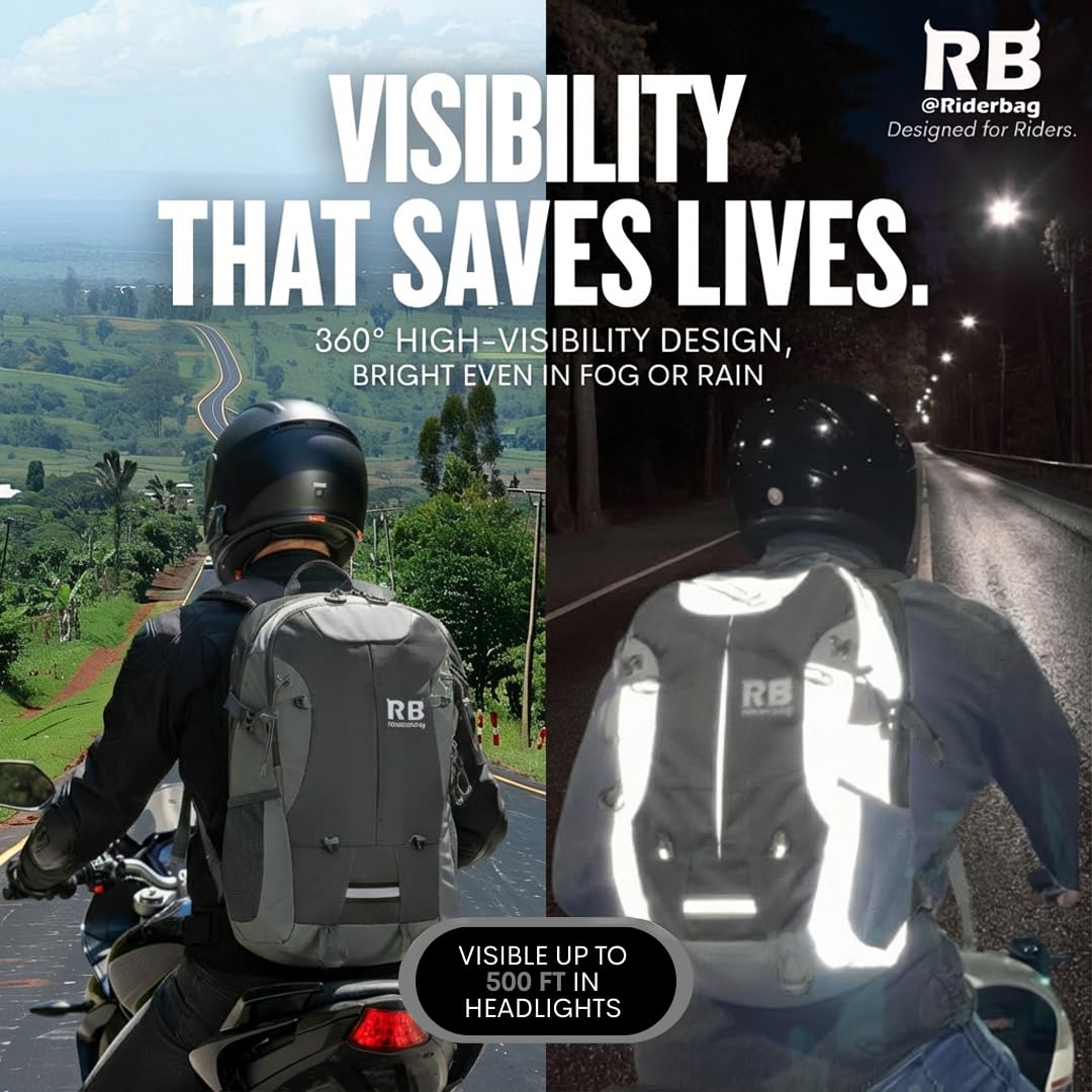 riderbag weather-resistant fabric texture protecting contents from light rain