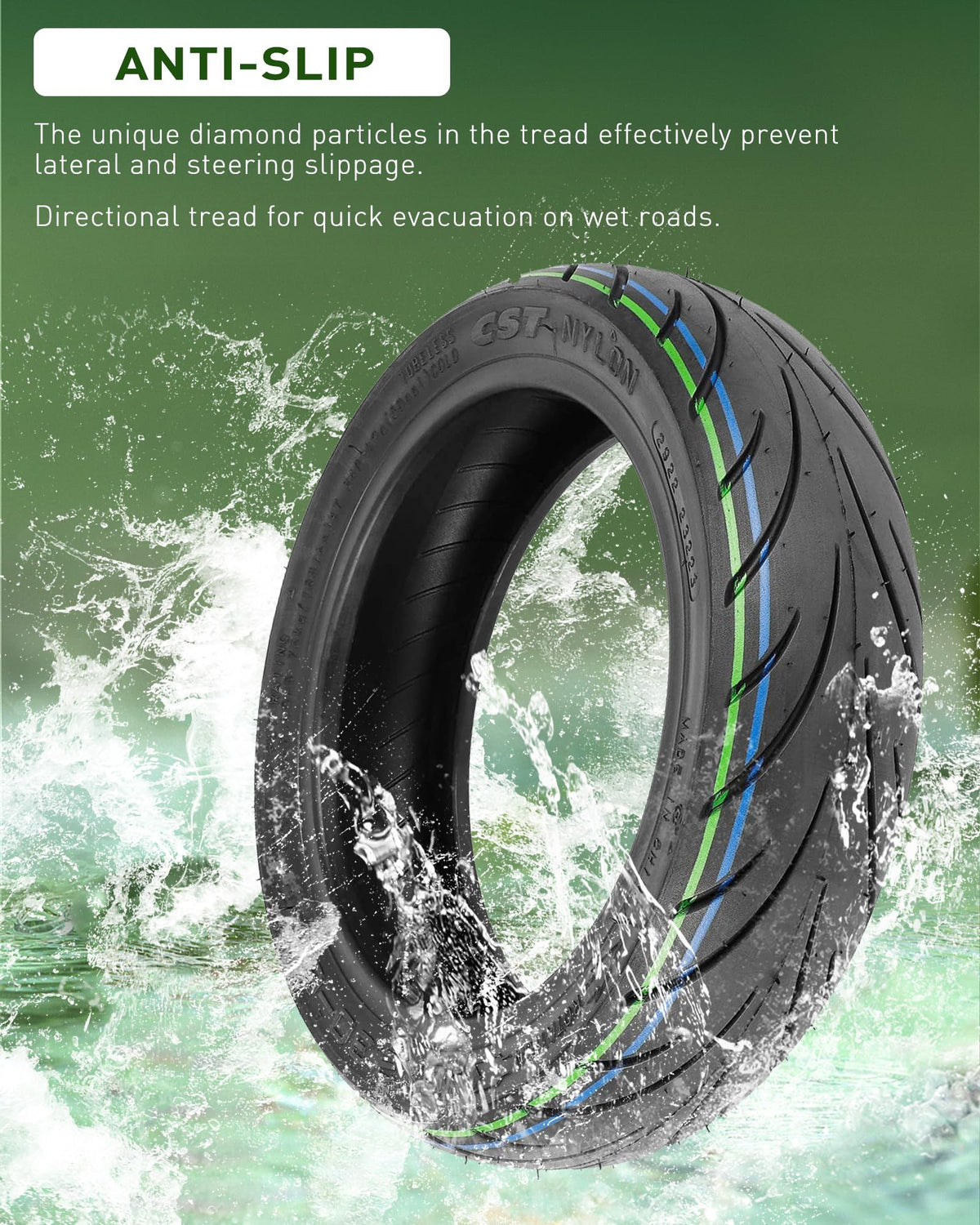 RidTianTek tire mounted on NIU KQi2 Pro demonstrating proper fit and performance