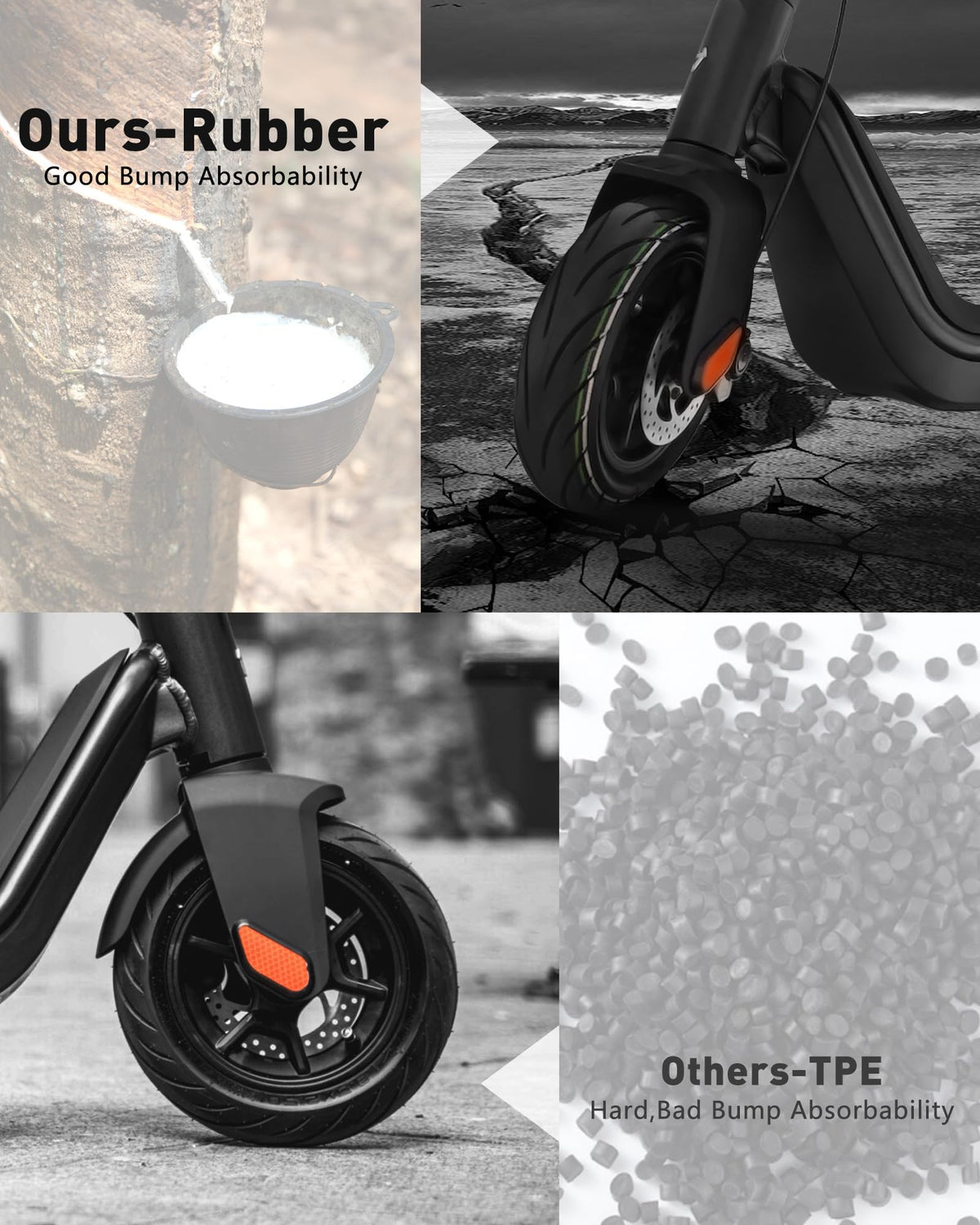 RidTianTek tire on scale showing 636g weight for balance and handling
