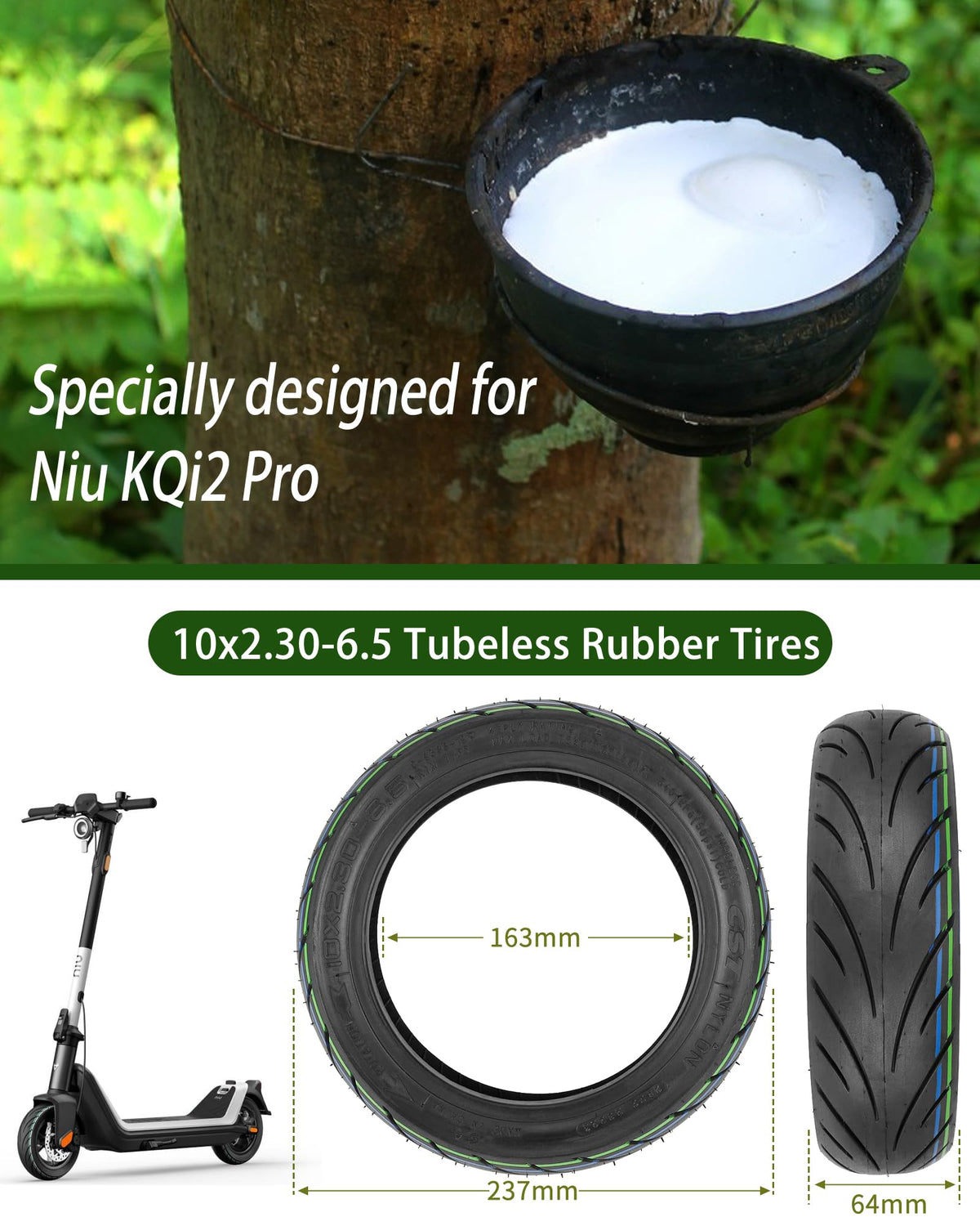 RidTianTek sidewall detail showing thickened rubber for improved durability