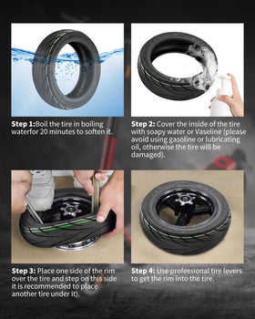 RidTianTek tire submerged during water test to confirm airtight seal