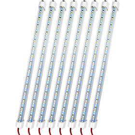 Rifachua front view of eight LED bars showing complete kit and quick benefits