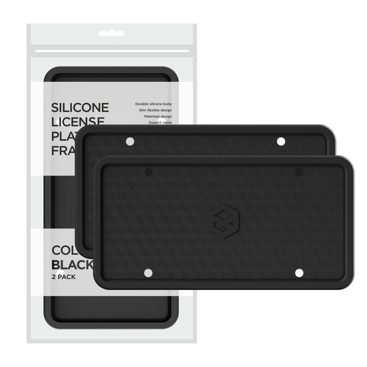 Rightcar Solutions front view showing sleek black frame protecting plate