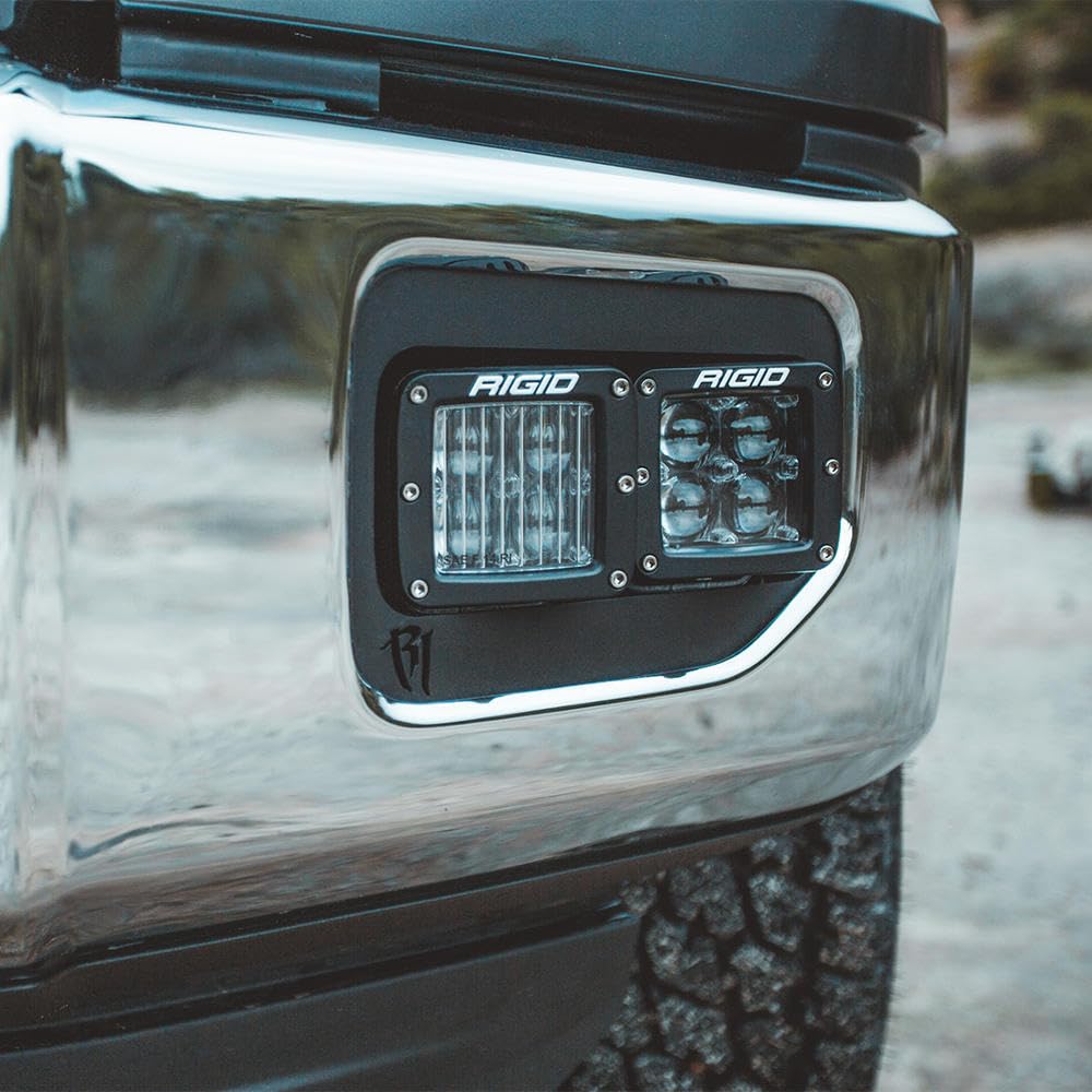 RIGID INDUSTRIES beam pattern at night showing wide flood illumination benefit