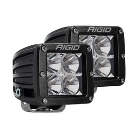 RIGID INDUSTRIES front view showing compact flood pod and bright coverage