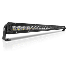 Rigidhorse front view showing full 32-inch light bar and bright output benefit