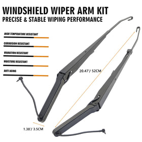 RigidWire arms mounted on windshield demonstrating improved blade contact