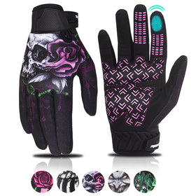 RIGWARL pink gloves front view showing fit and style for comfortable rides