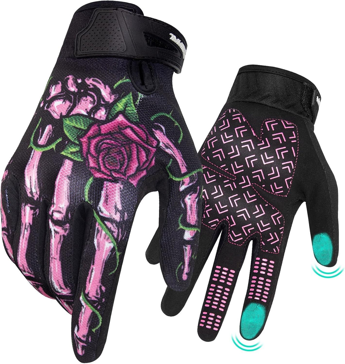 RIGWARL front view of gloves showing skeleton design and full-finger protection