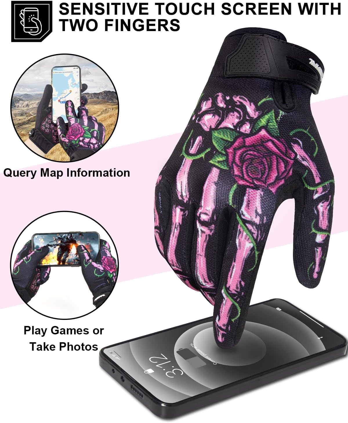 RIGWARL palm close-up with silicone grip for secure handlebar control