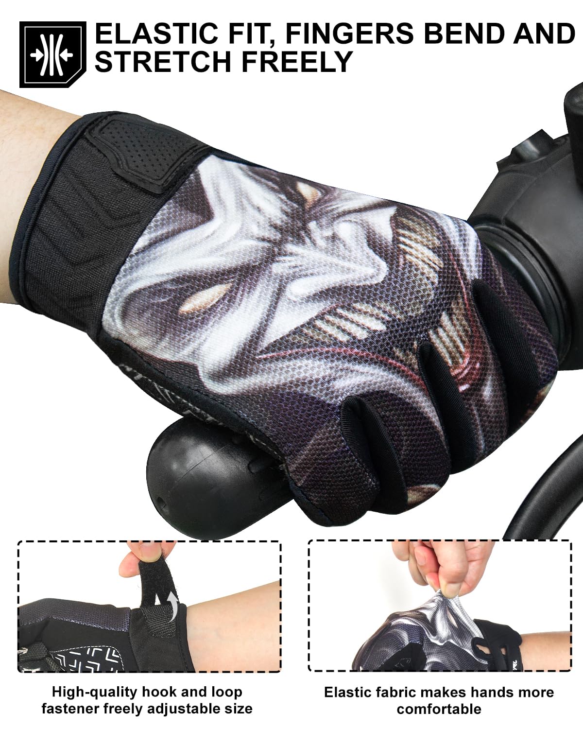 RIGWARL gloves beside ruler showing size and fit guidance for buyers
