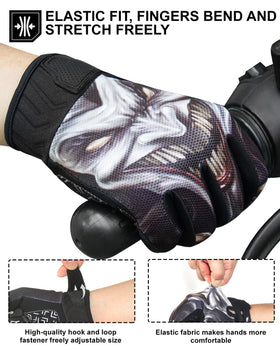 RIGWARL gloves beside ruler showing size and fit guidance for buyers