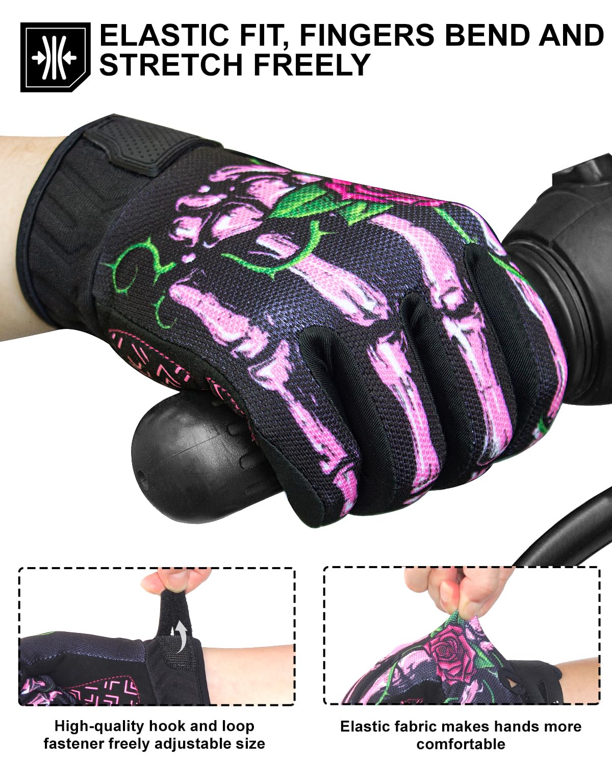RIGWARL gloves next to measuring tape showing size guidance for correct fit