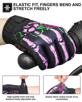 RIGWARL gloves next to measuring tape showing size guidance for correct fit