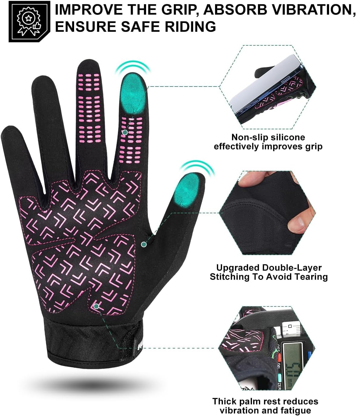 RIGWARL thumb touchscreen detail demonstrating device use without removal