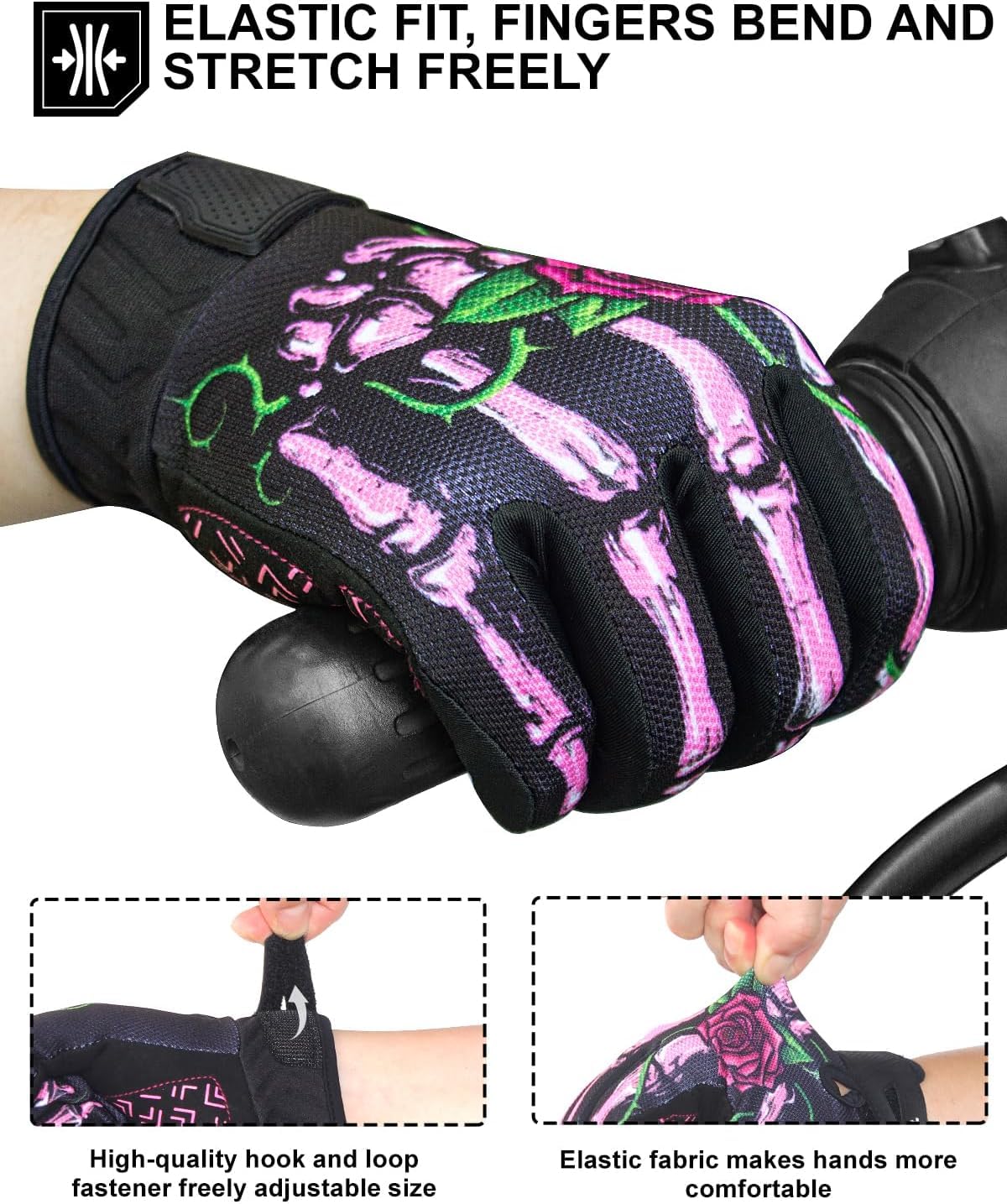 RIGWARL woman rider wearing gloves on motorcycle for comfortable control
