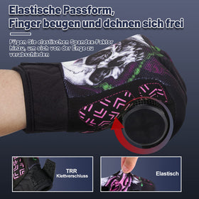 RIGWARL adjustable wrist strap detail securing gloves during activity