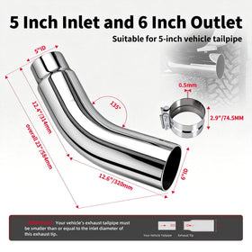 RILMATON elbow next to tape measure showing scale and correct sizing