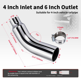 RILMATON next to ruler showing 4-inch inlet and 6-inch outlet scale