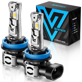 rimthin H11 bulbs front view showing plug-and-play fit and brighter beam