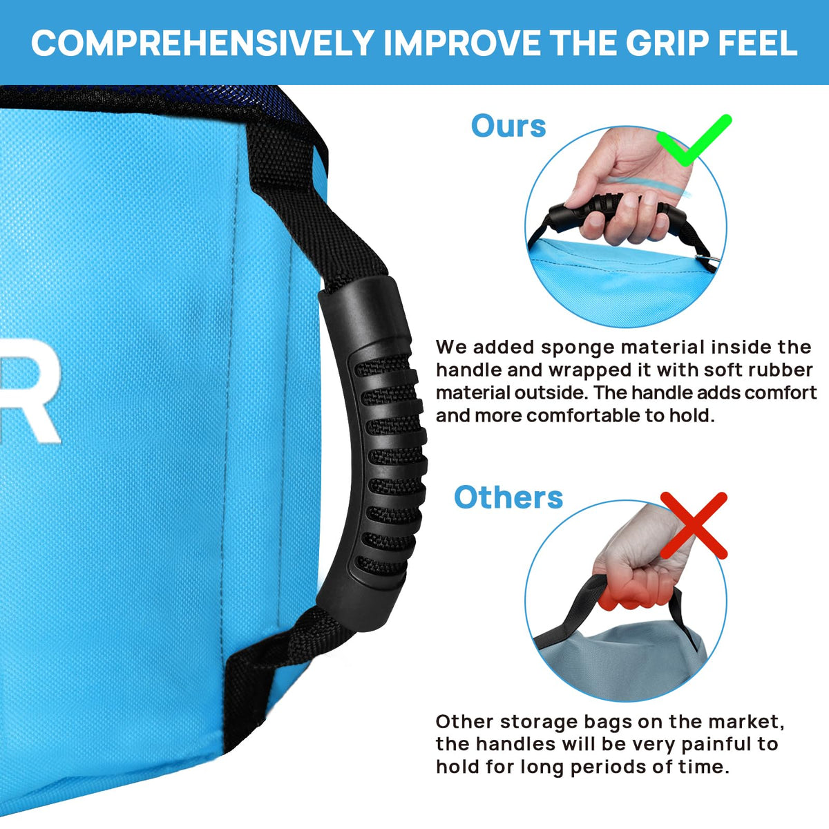 RINBOU bag in use at campsite storing hose and cords to speed setup